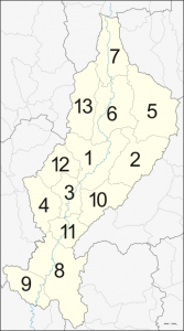 แผนที่อำเภอในจังหวัดลำปาง